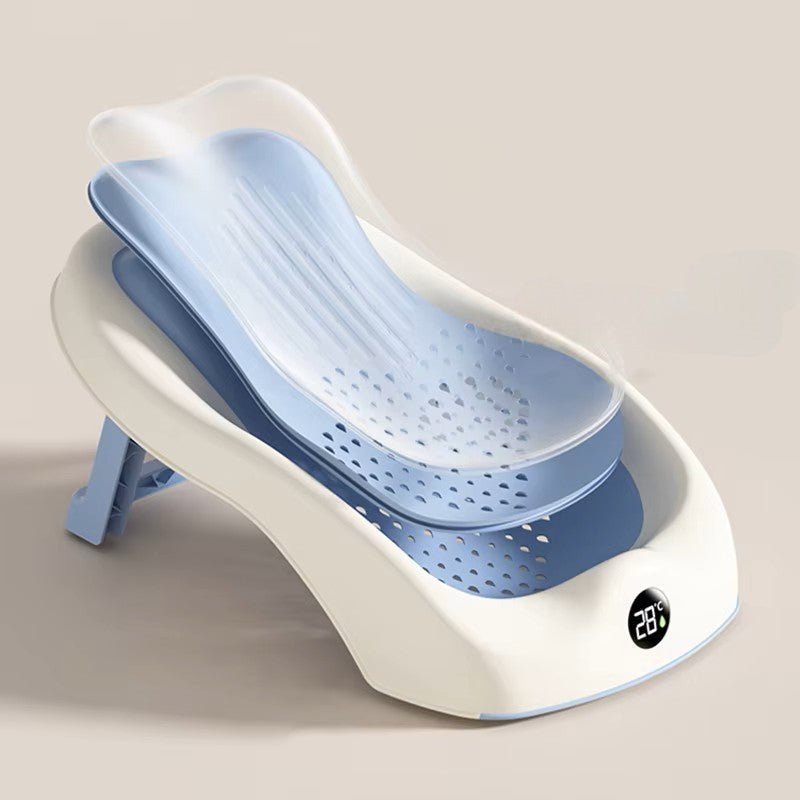 Baignoire bébé - SmartFoldBabyTub™ - Bleu - Mes Essentiels Bébé