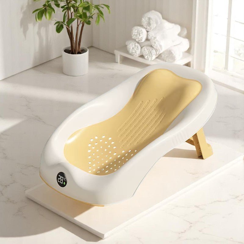 Baignoire bébé - SmartFoldBabyTub™ - Jaune - Mes Essentiels Bébé