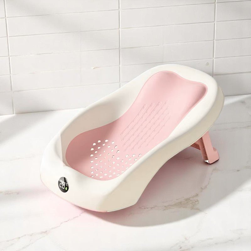Baignoire bébé - SmartFoldBabyTub™ - Rose - Mes Essentiels Bébé