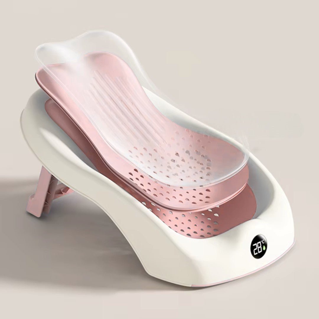 Baignoire bébé - SmartFoldBabyTub™ - Rose - Mes Essentiels Bébé