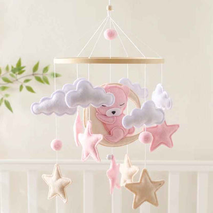Mobile bébé | Ours sur la Lune Rose - Mes Essentiels Bébé