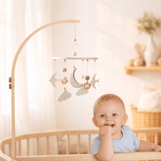 Potence mobile bébé | Support en bois “Cocon Poétique” - Mes Essentiels Bébé