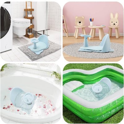 SIEGE DE BAIN BEBE - BabyBathGuard™ - Bleu - Mes Essentiels Bébé
