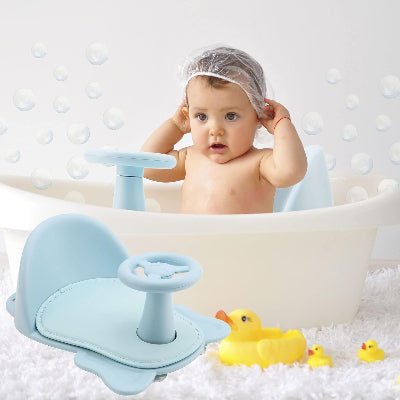 SIEGE DE BAIN BEBE - BabyBathGuard™ - Bleu - Mes Essentiels Bébé